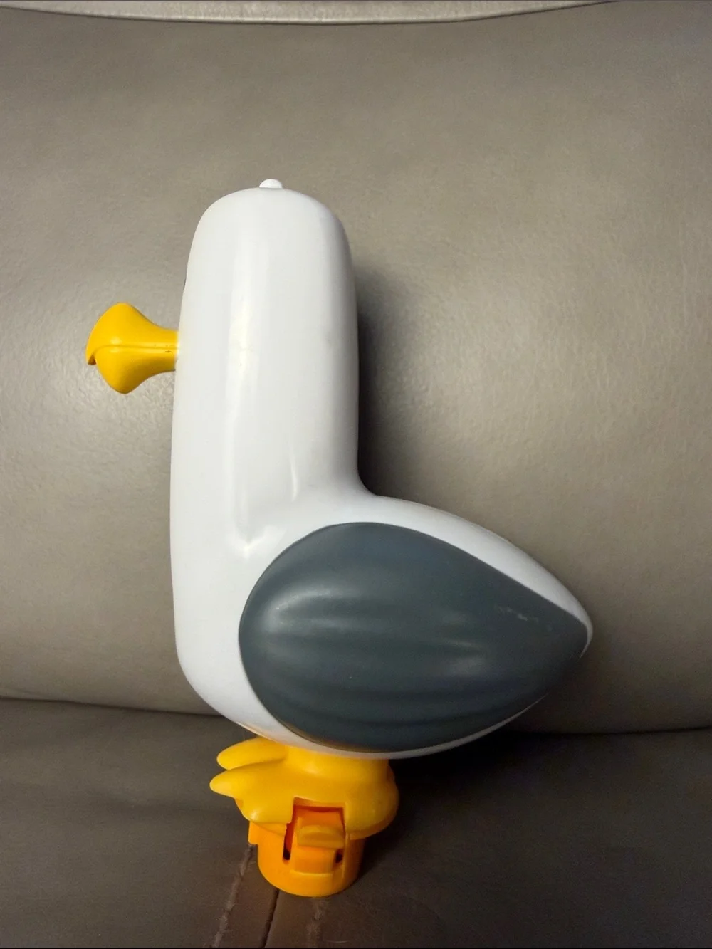 Nemo bouncer replacement toy White and Gray Seagull Bird Toy with Yellow Beak